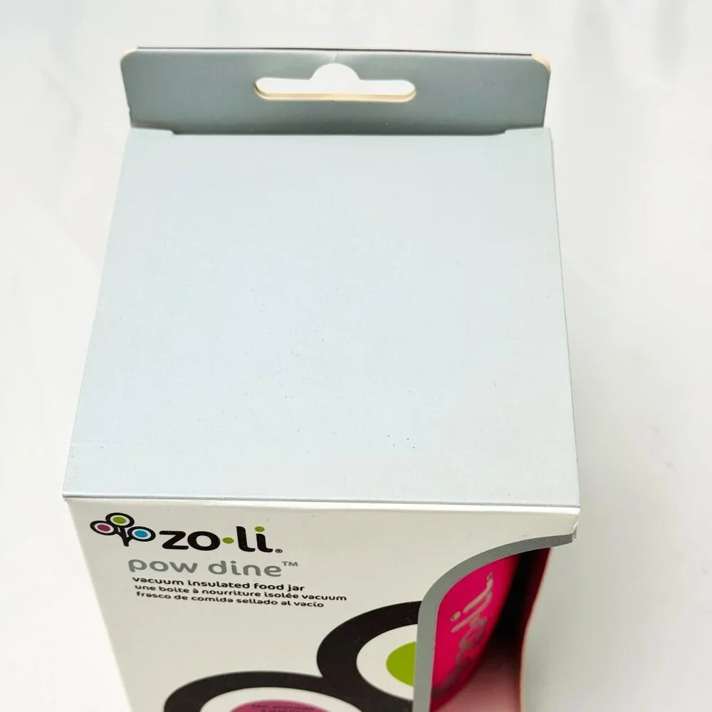 ZoLi Pow Dine Vacuum Insulated Food Jar 12 Oz Pink Stainless Steel NIB